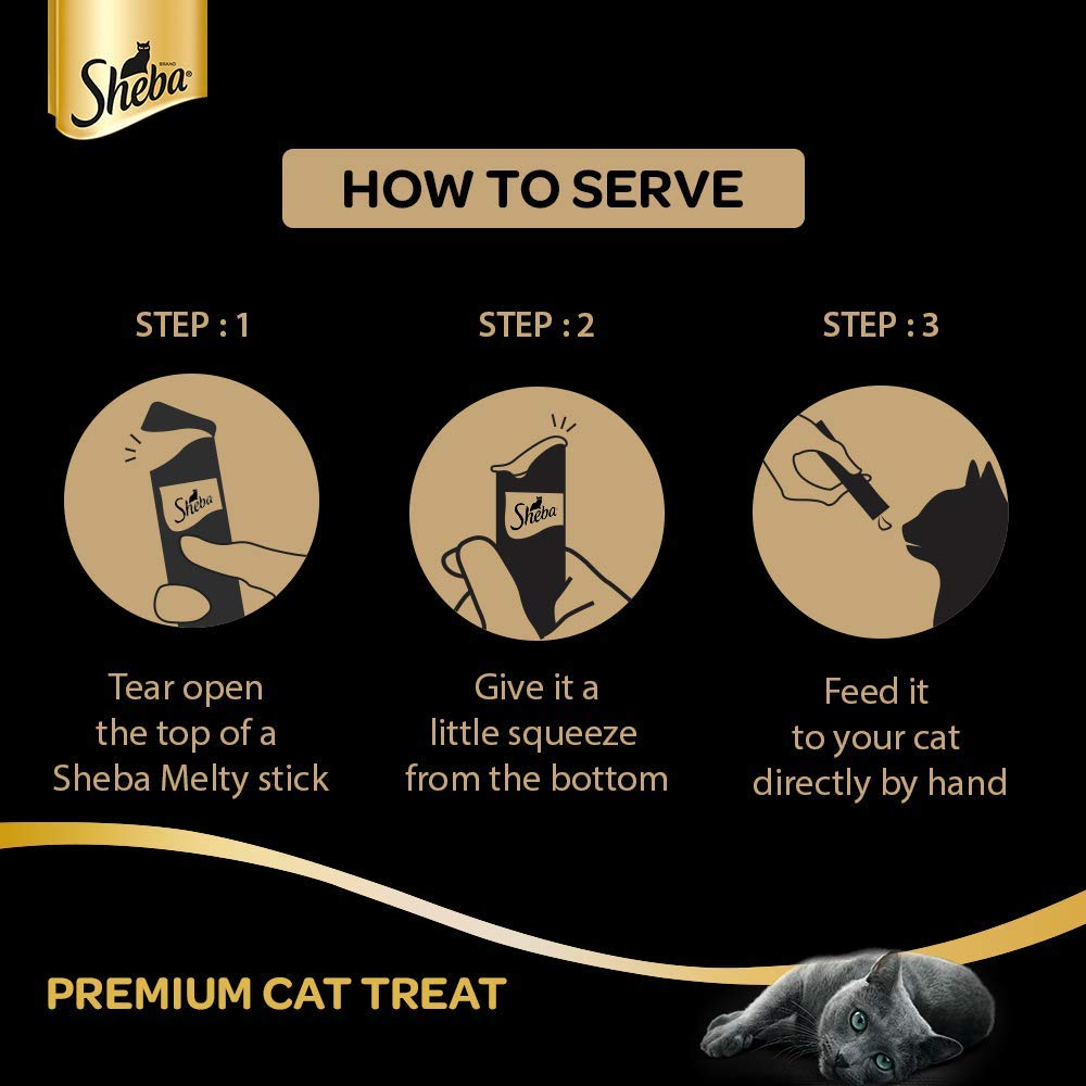 Sheba Melty Sasami Chicken Flavour Cat Treat - 48 gm Packs - Heads Up For Tails