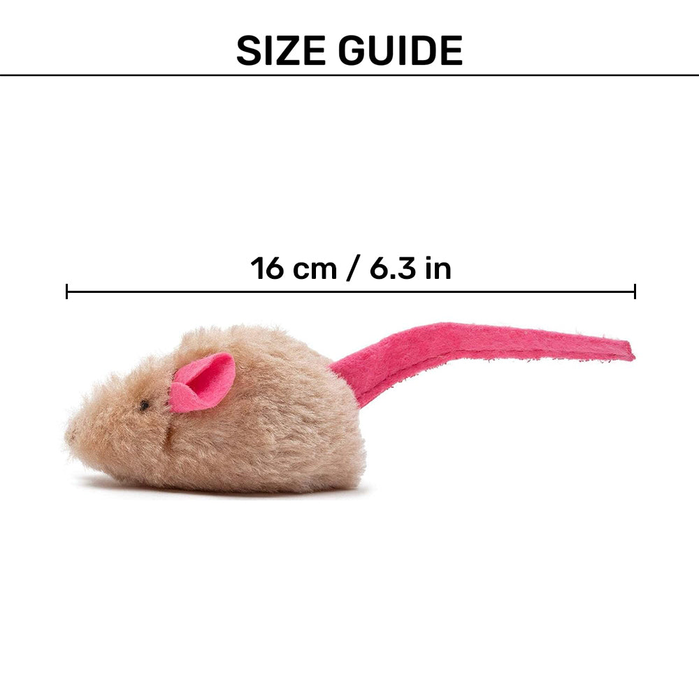 TLC Mouse Mischief Plush Toy For Cat - Brown - Heads Up For Tails