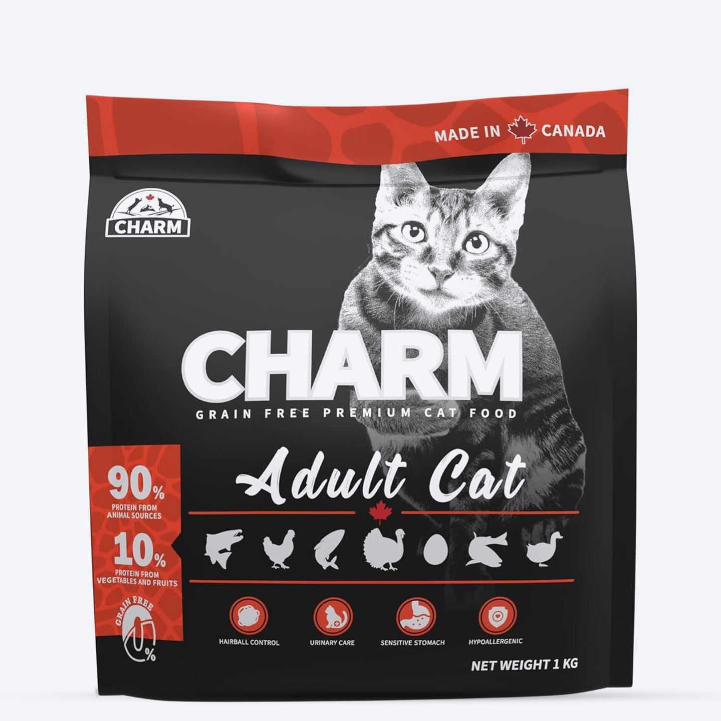 Charm Premium Grain Free Dry Food For Adult Cat - Heads Up For Tails