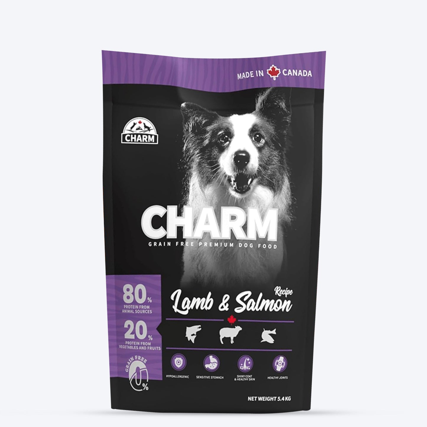 Charm Premium Lamb & Salmon Grain Free Dry Food For Dog - Heads Up For Tails