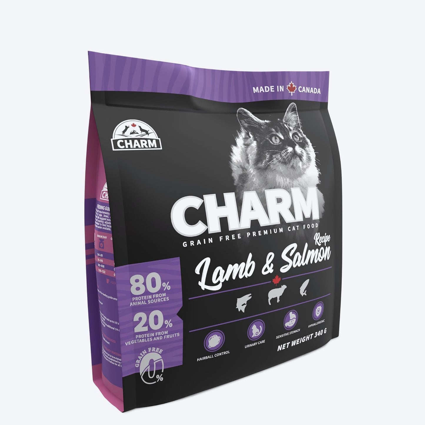 Charm Premium Lamb & Salmon Recipe Grain Free Dry Food For Cat - Heads Up For Tails