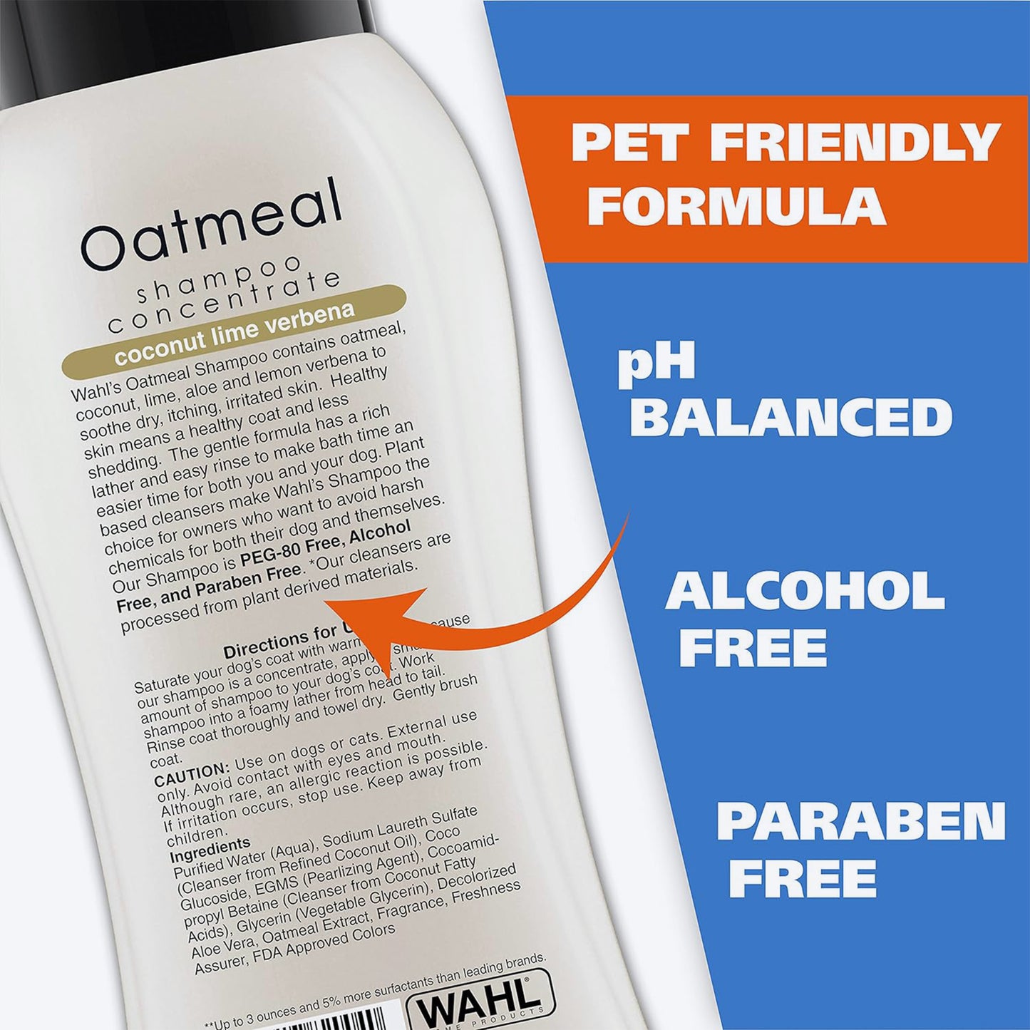 WAHL Oatmeal Dog Shampoo Concentrate - Coconut Lime Verbena - 700 ml - Heads Up For Tails