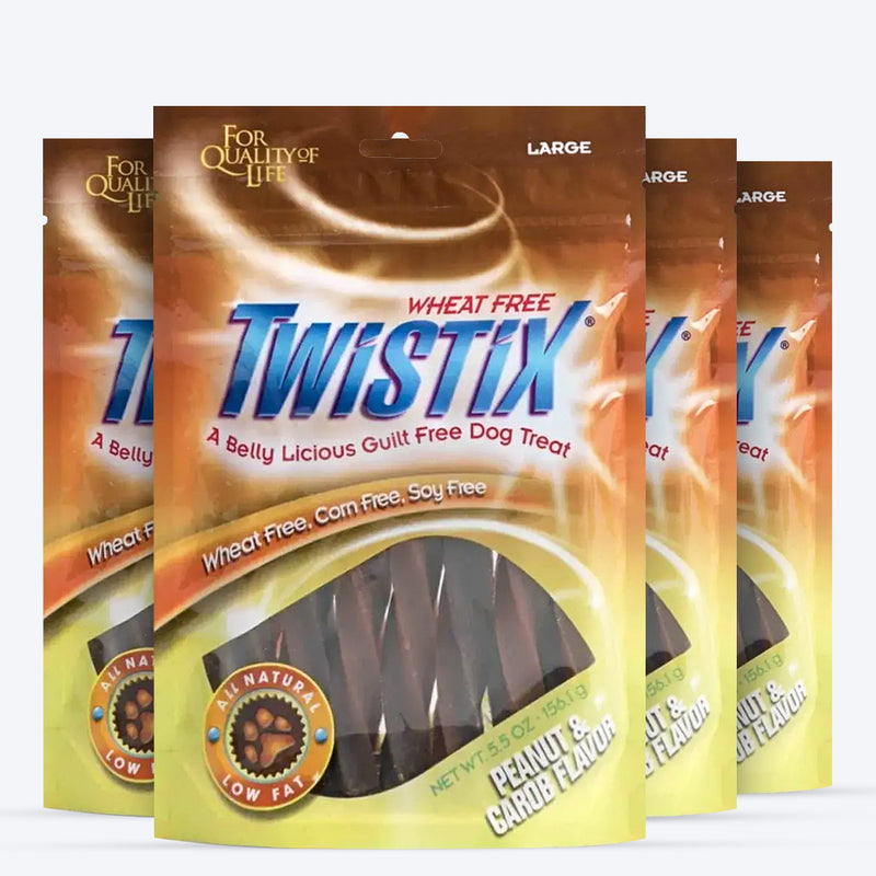 NPIC Twistix Peanut & Carob Dog Treats - 156 g - Heads Up For Tails