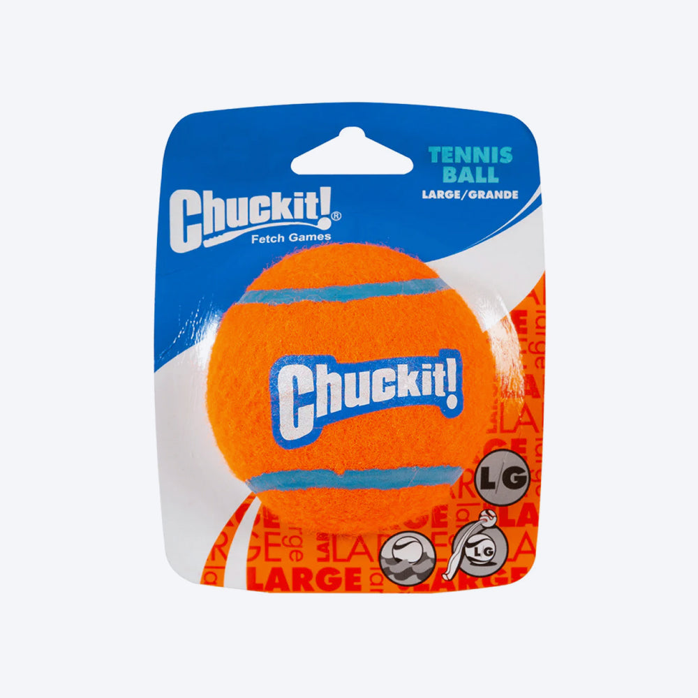 Chuckit! Tennis Ball Dog Fetch Toy - Orange - Heads Up For Tails