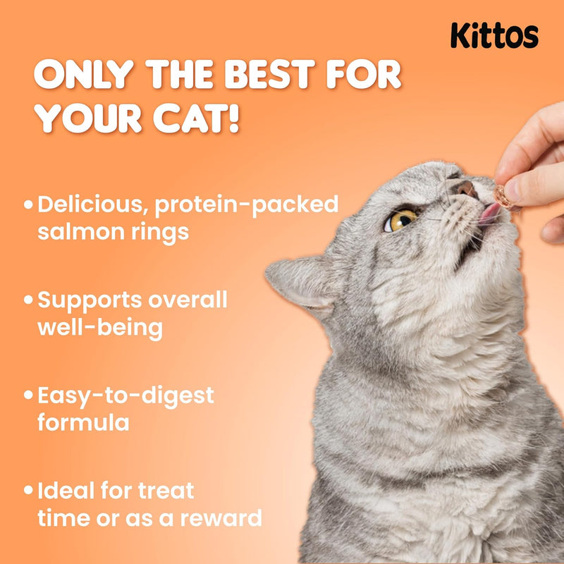 Kittos Purr-Fect Salmon Rings Cat Treats - 35 g - Heads Up For Tails