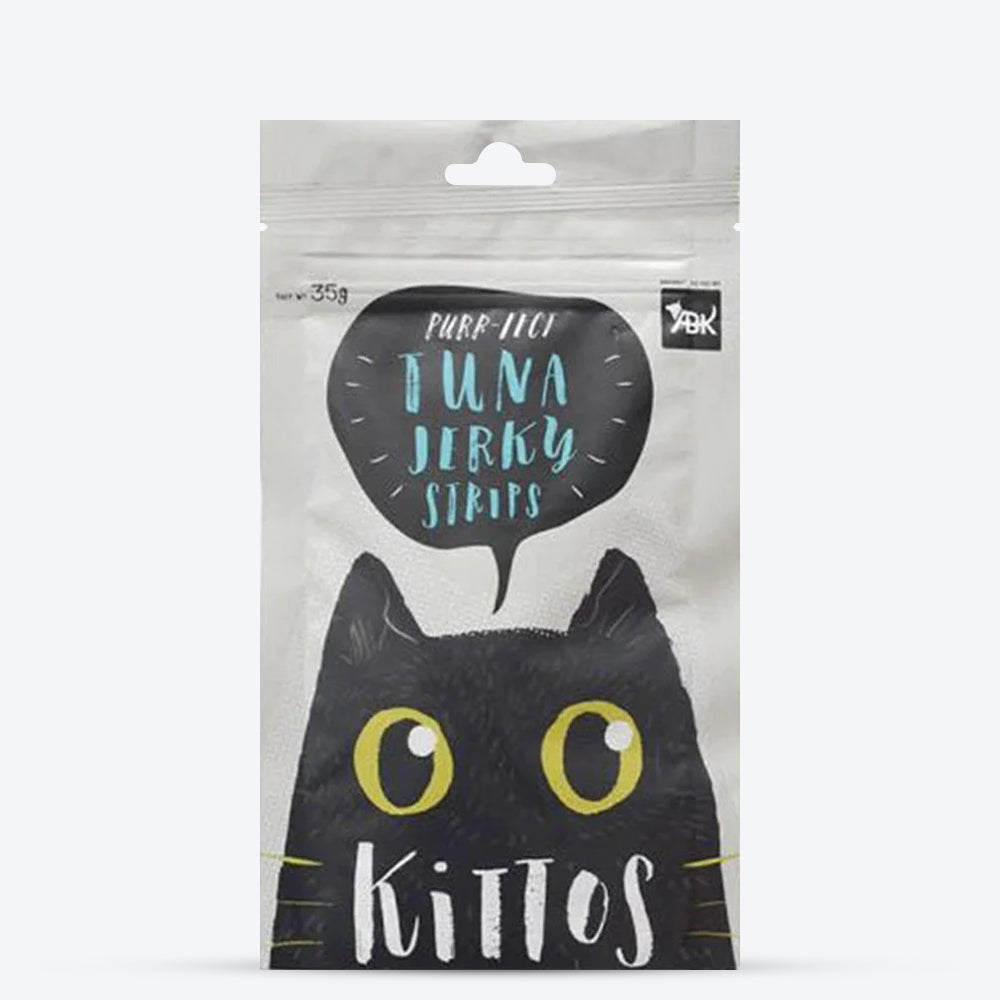 Kittos Purr-fect Fishie Munchies - Tuna & Snapper Jerkies Cat Treats Combo - Heads Up For Tails