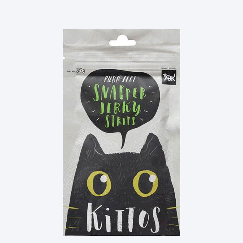 Kittos Purr-fect Fishie Munchies - Tuna & Snapper Jerkies Cat Treats Combo - Heads Up For Tails