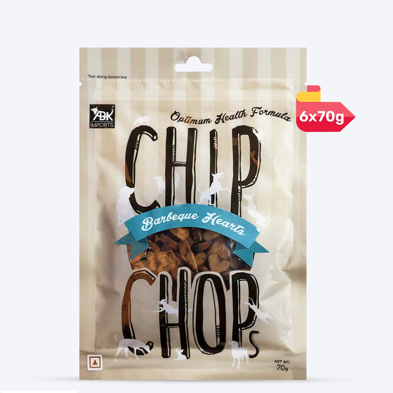 Chip Chops Barbeque Hearts Treat For Dog - 70 g - Heads Up For Tails