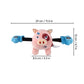 GiGwi Pig Rock Zoo King Boxer With Squeaker Dog Toy - Pink - S - Heads Up For Tails