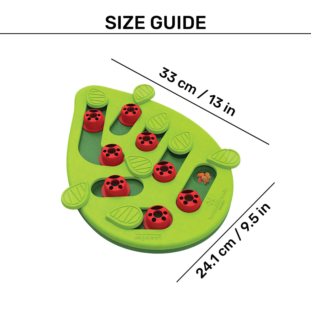 Outward Hound (Nina Ottosson) Buggin Out Puzzle Slide Interactive Cat Toy - Green - Level 2 - Heads Up For Tails