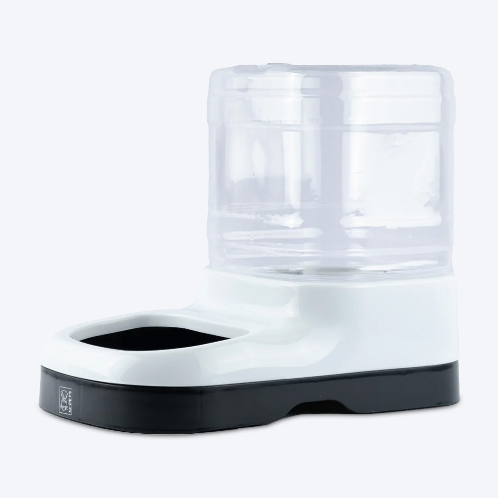 M-Pets Nile Water Dispenser For Dog - White & Black - 3000 ml - Heads Up For Tails