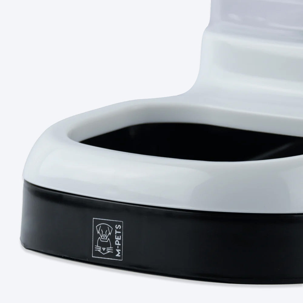M-Pets Nile Water Dispenser For Dog - White & Black - 3000 ml - Heads Up For Tails
