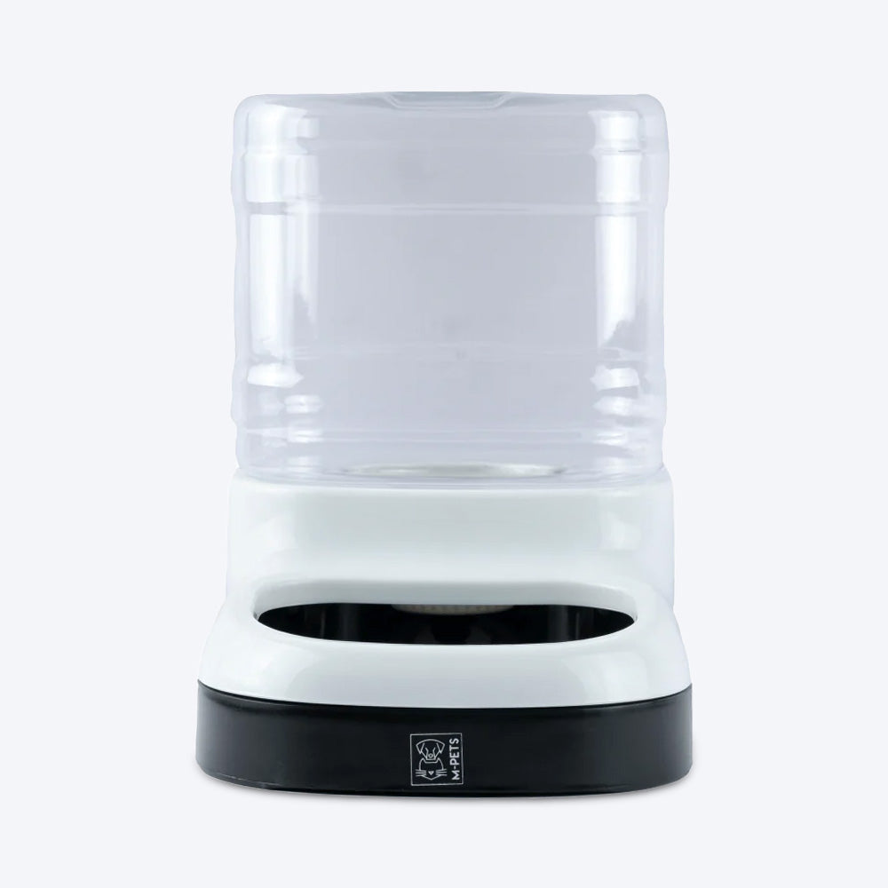M-Pets Nile Water Dispenser For Dog - White & Black - 3000 ml - Heads Up For Tails