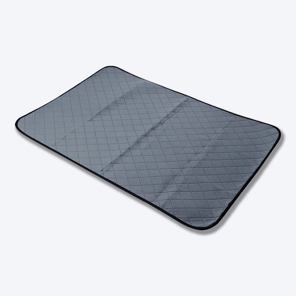 M-Pets Washable Training Pad For Dog - Grey - Heads Up For Tails