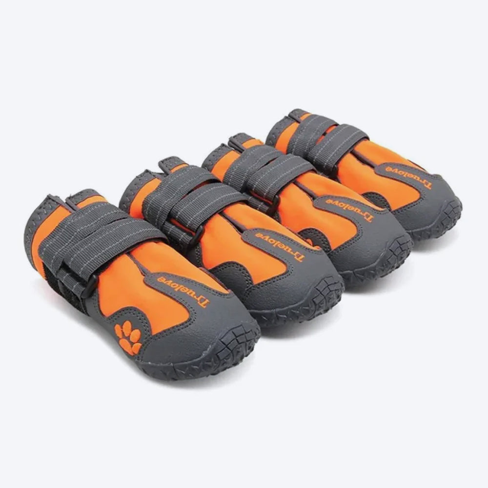 Truelove Anti-Slip Boots For Dog - Orange (Set of 4) - Heads Up For Tails