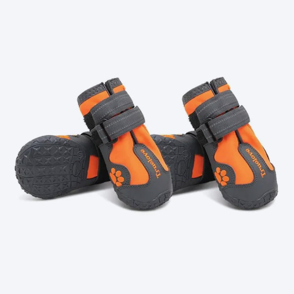 Truelove Anti-Slip Boots For Dog - Orange (Set of 4) - Heads Up For Tails