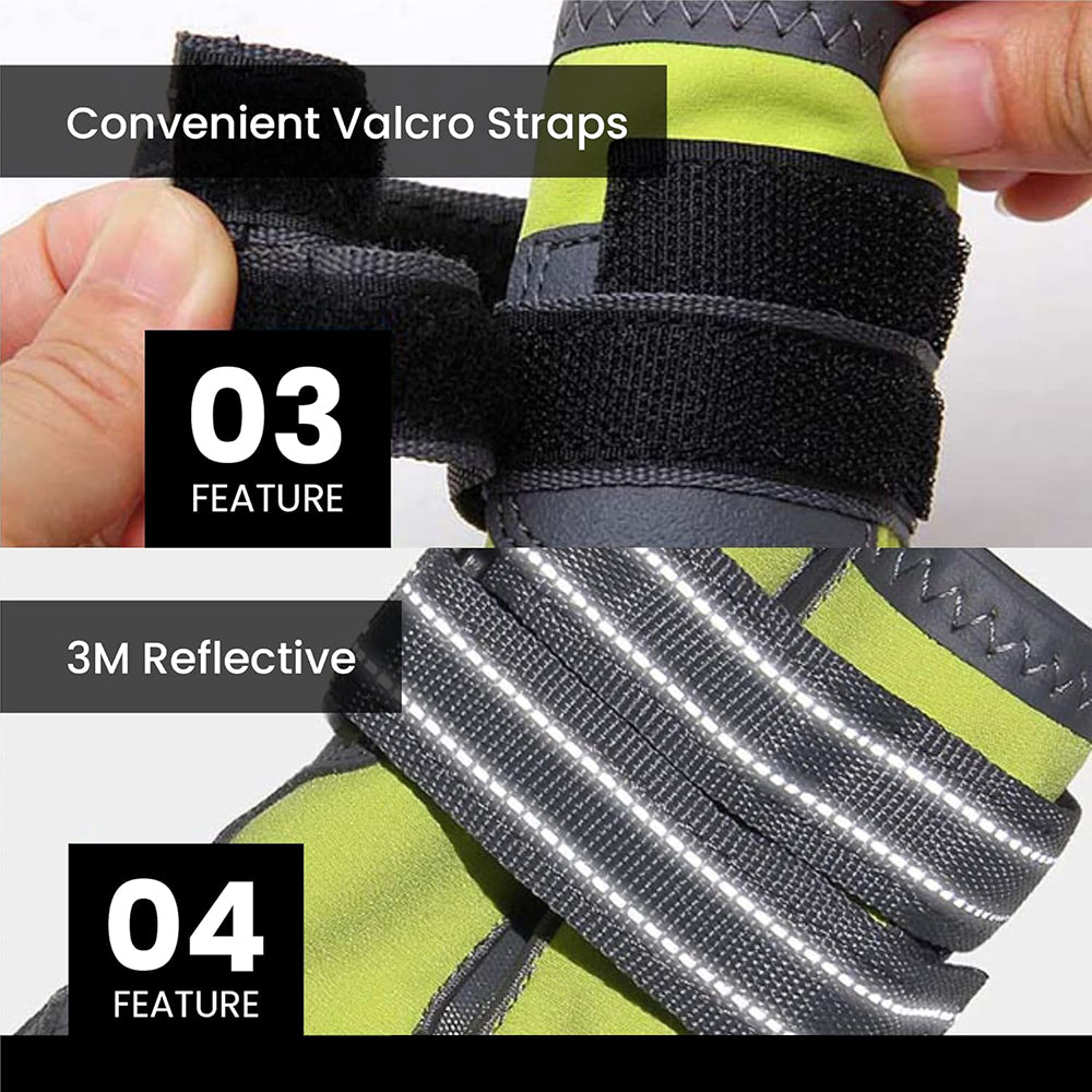 Truelove Anti-Slip Boots For Dog - Neon Yellow (Set of 4) - Heads Up For Tails