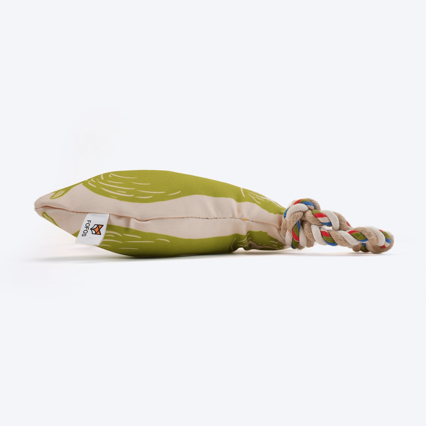 FOFOS Sloth Squeaky With Flossy Rope Toy For Dog - Green - Heads Up For Tails