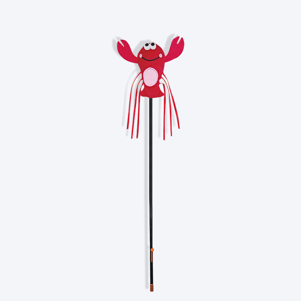 FOFOS Thrill & Chase Moving Lobster Catnip Interactive Toy For Cat - Red - Heads Up For Tails