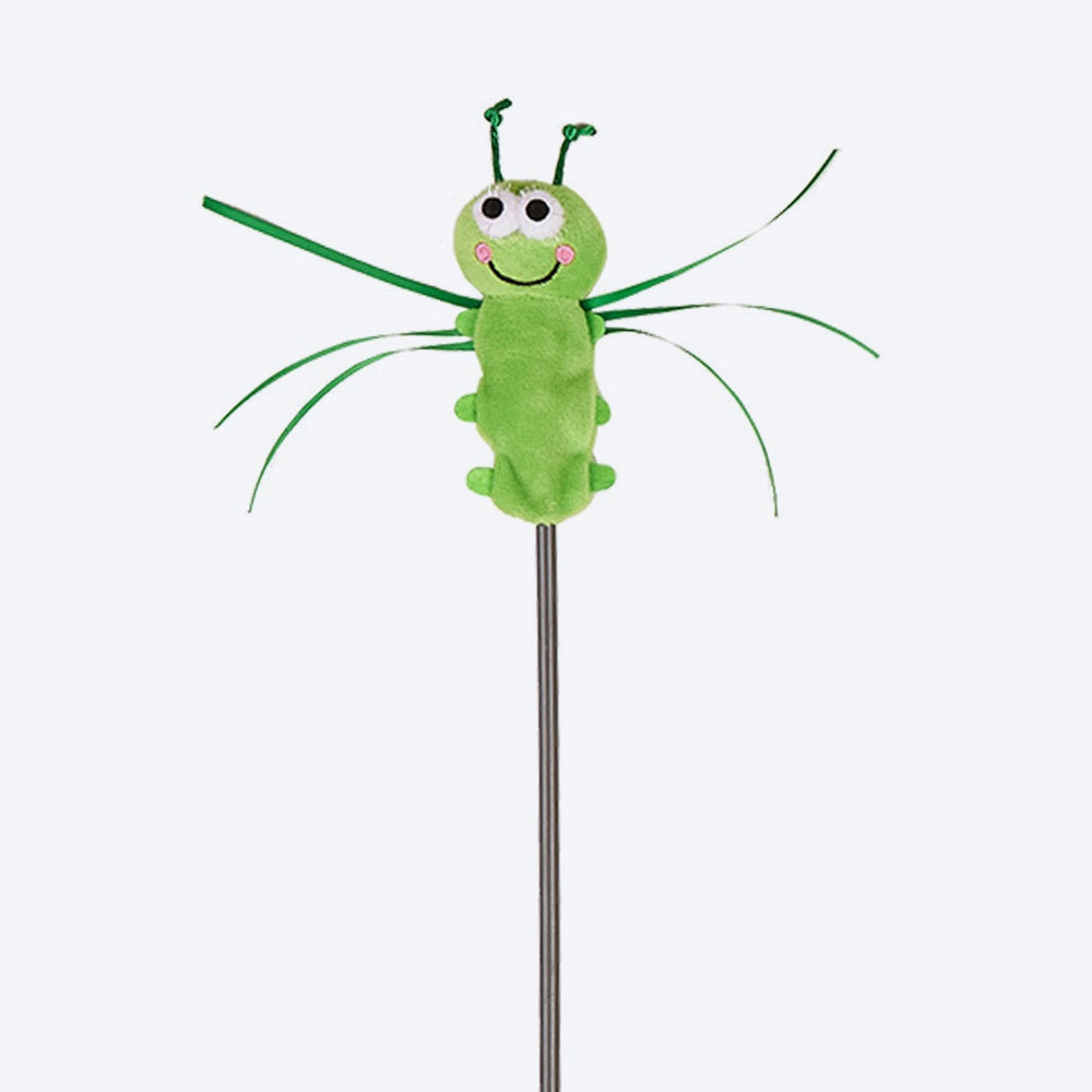 FOFOS Thrill & Chase Moving Caterpillar Catnip Interactive Toy For Cat - Green - Heads Up For Tails
