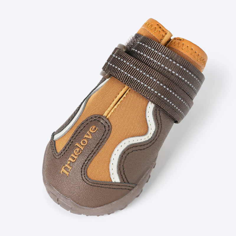 Truelove Waterproof With Reflective Straps Shoes For Dog - Pinecone & Glazed Ginger (Set of 4) - Heads Up For Tails