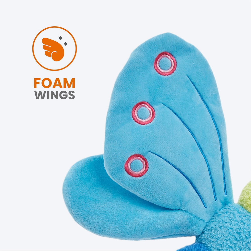 FOFOS Jumbo Butterfly Plush Toy For Dog - Blue - Heads Up For Tails