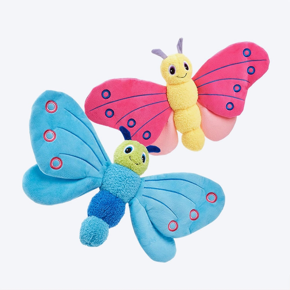 FOFOS Jumbo Butterfly Plush Toy For Dog - Pink - Heads Up For Tails