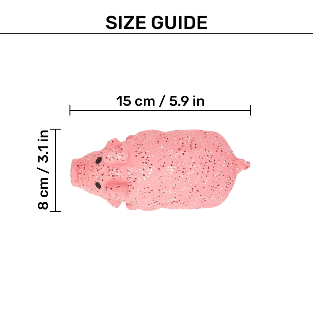 FOFOS Pig Latex Squeaker Chew Toy For Dog - Pink - Heads Up For Tails
