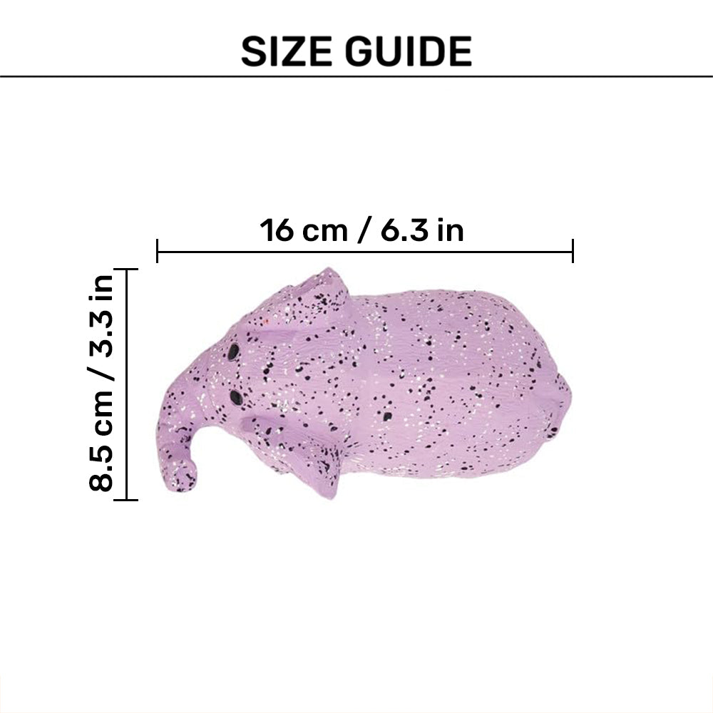 FOFOS Elephant Latex Squeaker Chew Toy For Dog - Purple - Heads Up For Tails