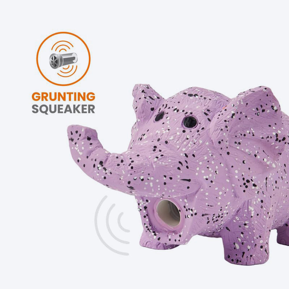 FOFOS Elephant Latex Squeaker Chew Toy For Dog - Purple - Heads Up For Tails
