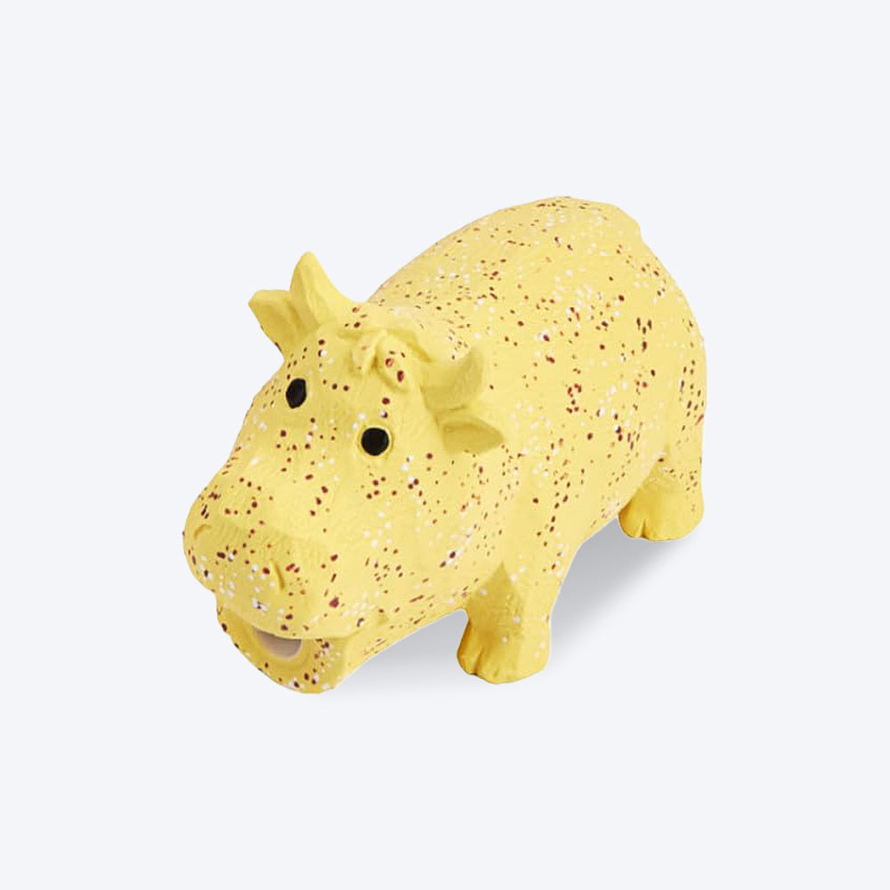 FOFOS Ox Latex Squeaker Chew Toy For Dog - Yellow - Heads Up For Tails