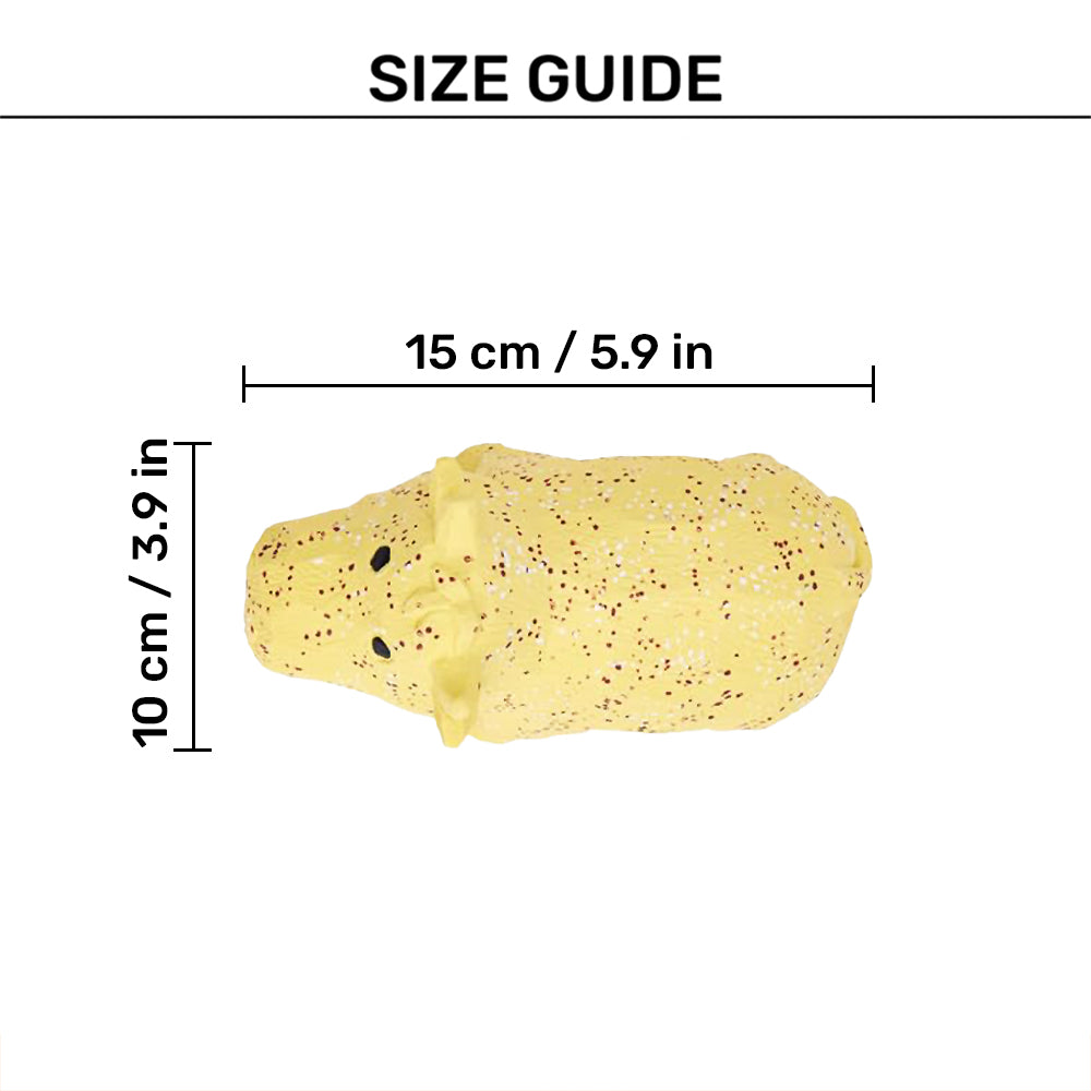 FOFOS Ox Latex Squeaker Chew Toy For Dog - Yellow - Heads Up For Tails