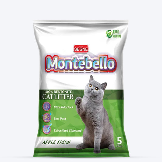 Segne Montebello 100% Natural Bentonite Cat Litter - Apple Fresh - 5 ltr - Heads Up For Tails