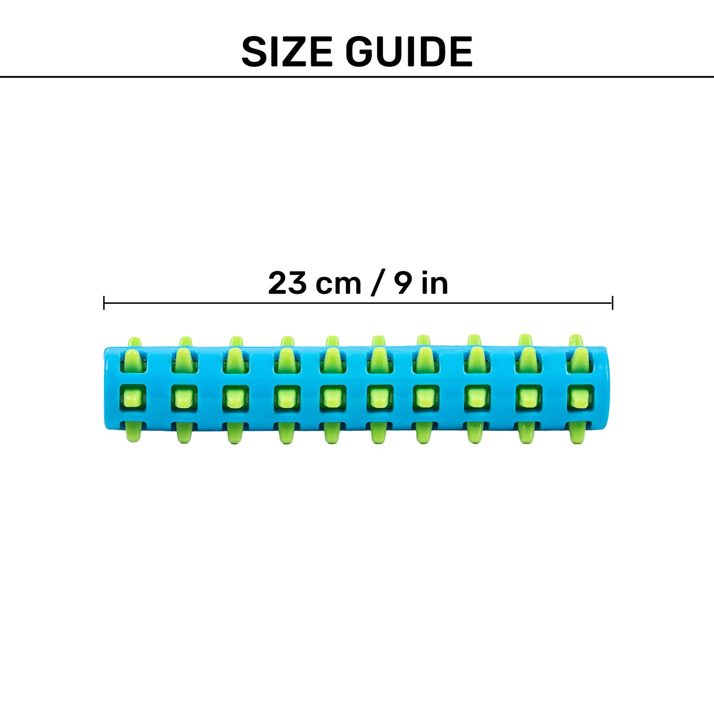 TLC SpikeRoll Chew Toy For Dog - Green & Blue - Heads Up For Tails