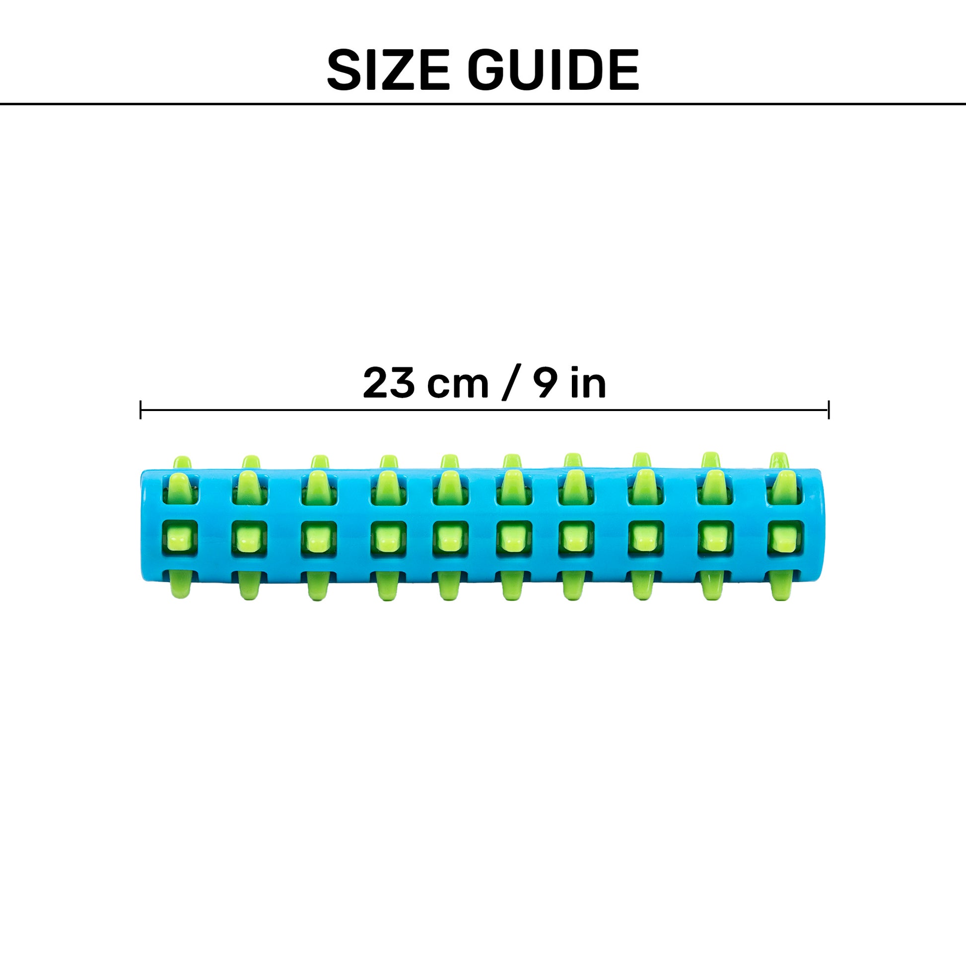 TLC SpikeRoll Chew Toy For Dog - Green & Blue - Heads Up For Tails