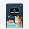 Meowsi by HUFT Tuna & Shrimp pâté Cat Wet Food, 80 gm, grain-free, with vitamins and minerals for balanced nutrition.
