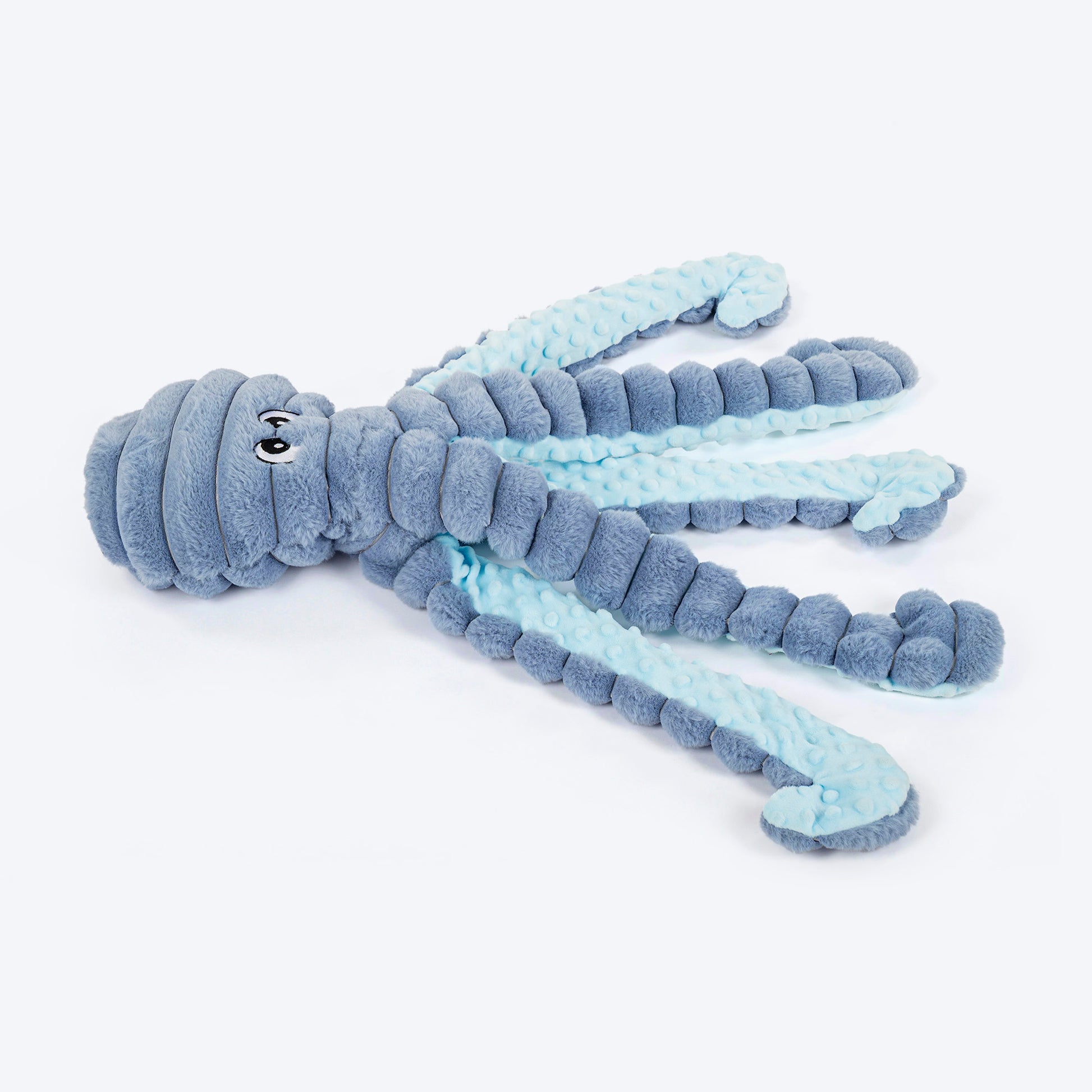 HUFT Mister Wiggles Plush Toy For Dog - Slate Blue - Heads Up For Tails