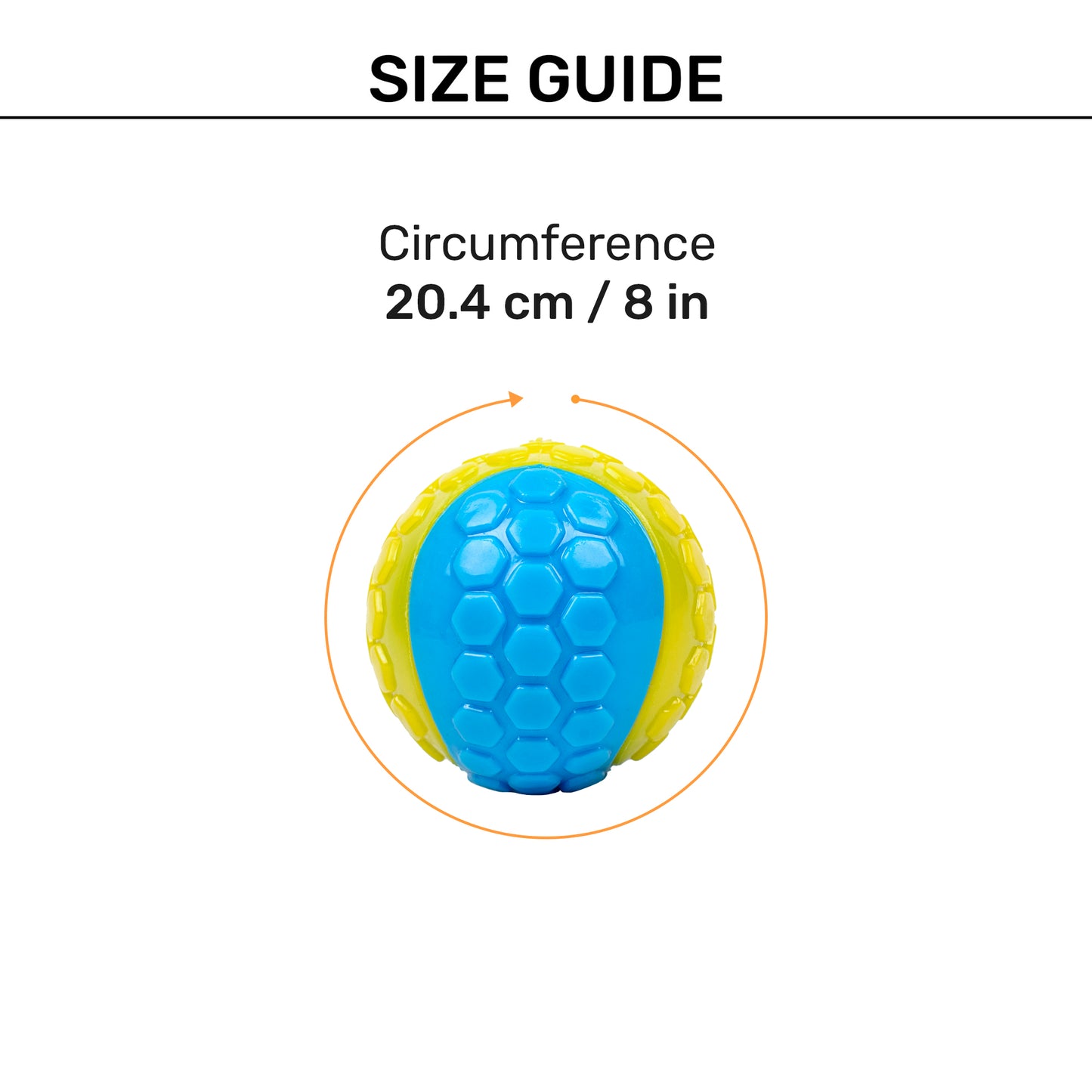 TLC Dot Ball Chew Toy For Dog - Yellow & Blue - Heads Up For Tails