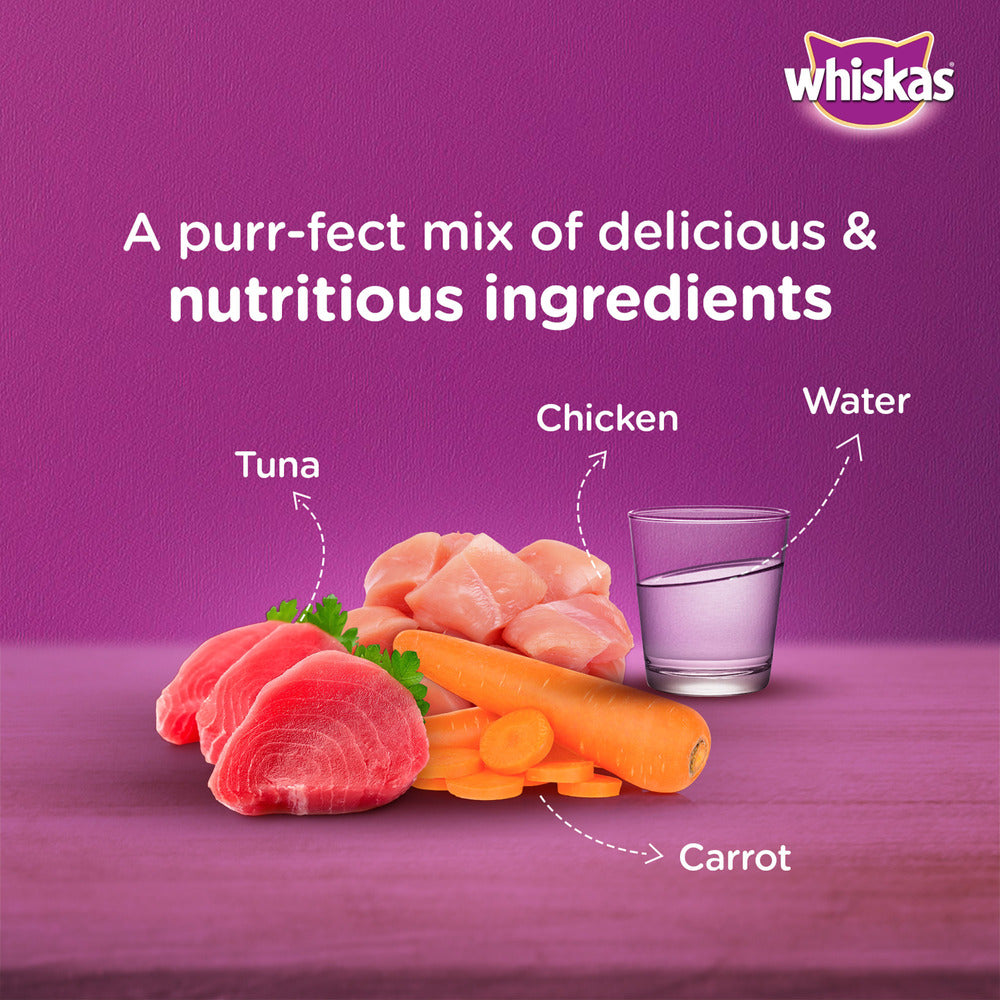 Whiskas Chicken With Tuna & Carrot Wet Food For Adult Cat - (28x70 gm)