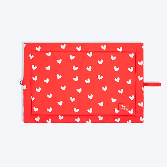 HUFT Sweethearts Flat Mat For Dog - Red - Heads Up For Tails