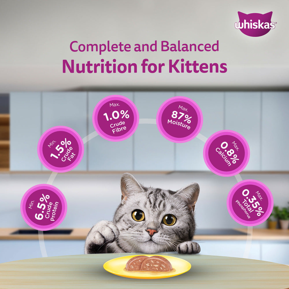 Whiskas Tuna And White Fish Wet Food For Adult Cat - 80 gm - Heads Up For Tails
