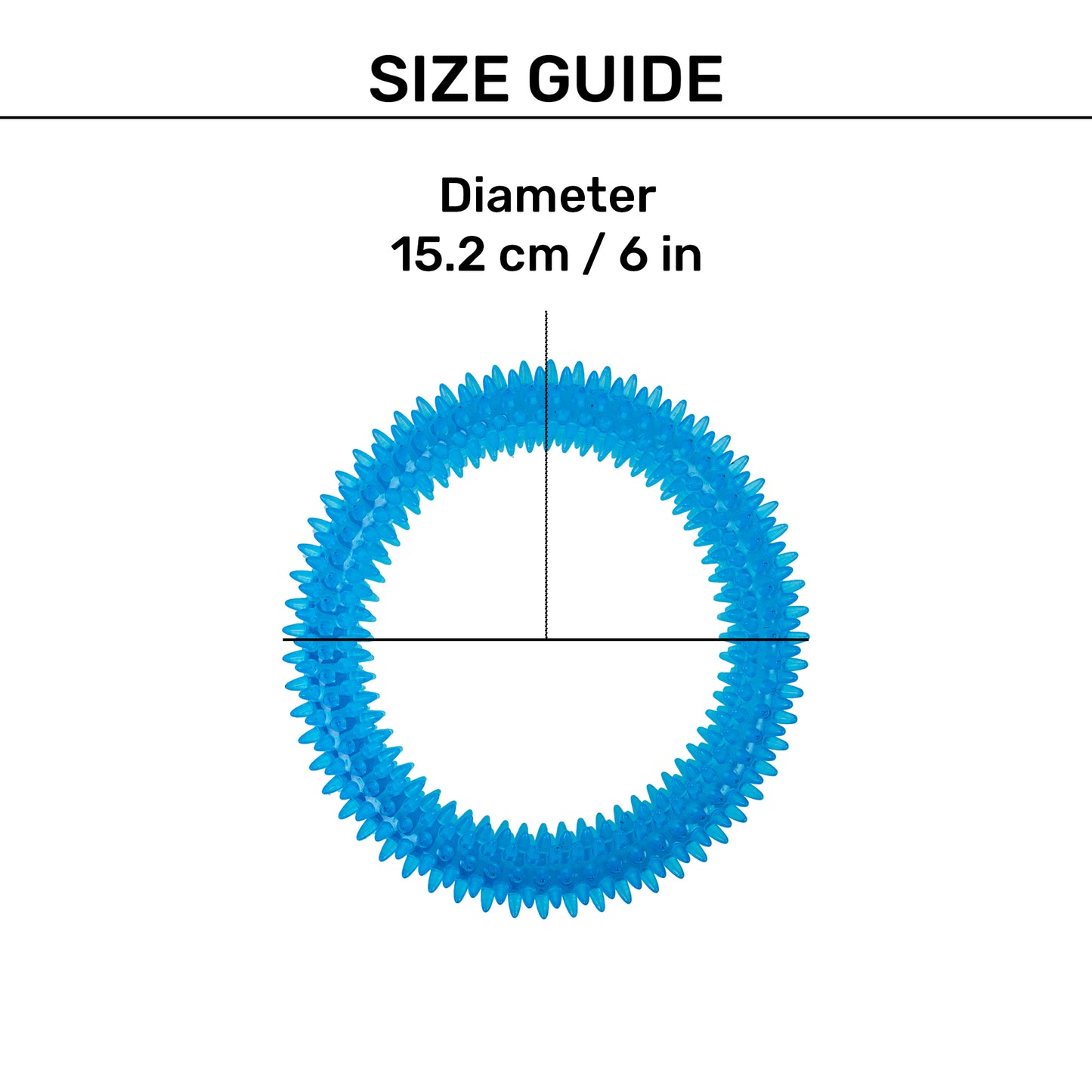 TLC Chewy Champ O Ring Chew Toy For Dog - Blue - Heads Up For Tails