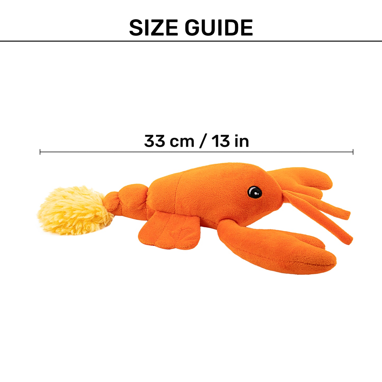 HUFT Scorpie Snugglebug Squeaky Plush Toy For Dog - Orange - Heads Up For Tails