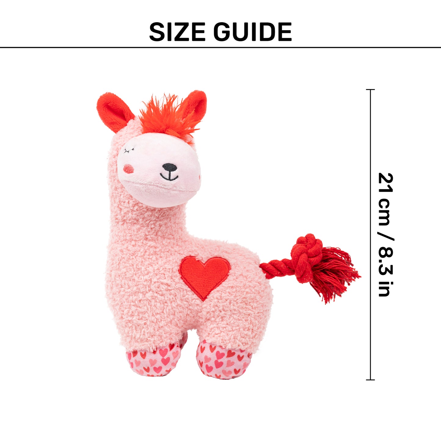 HUFT Lovepaca Squeaky Plush Toy For Dog - Pink - Heads Up For Tails