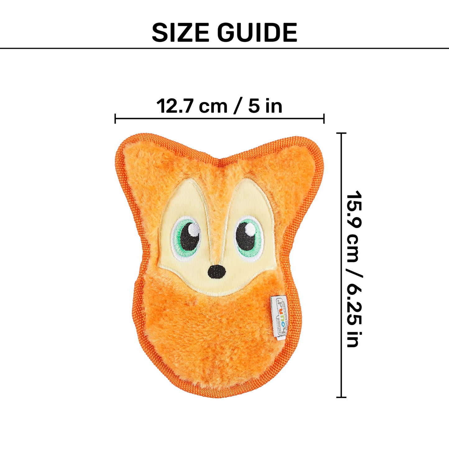 Outward Hound Fox Durablez Invincibles With Squeak Plush Toy For Dog - Heads Up For Tails