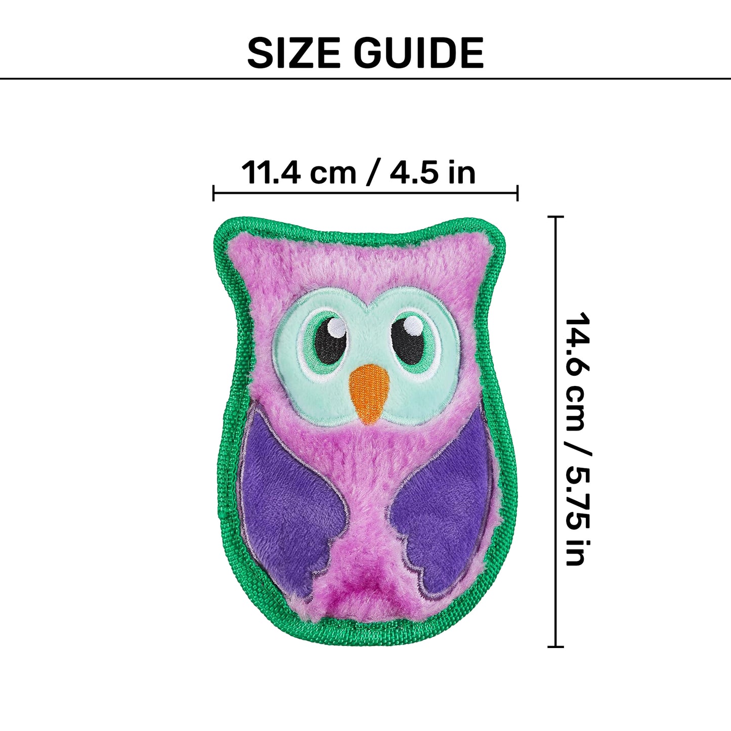 Outward Hound Owl Durablez Invincibles With Squeak Plush Dog Toy - Heads Up For Tails
