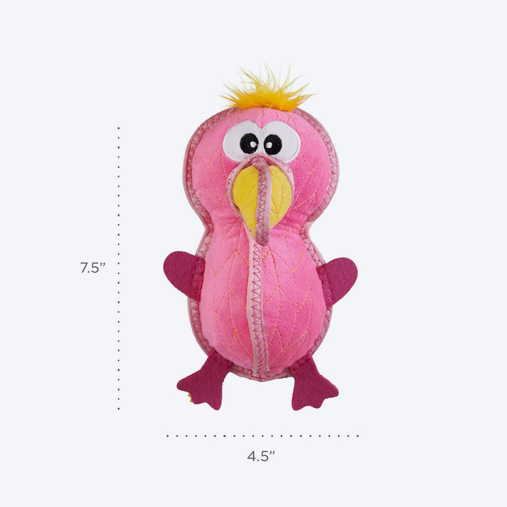 Outward Hound Flamingo Xtreme Seamz Plush Toy For Dog - Pink - M