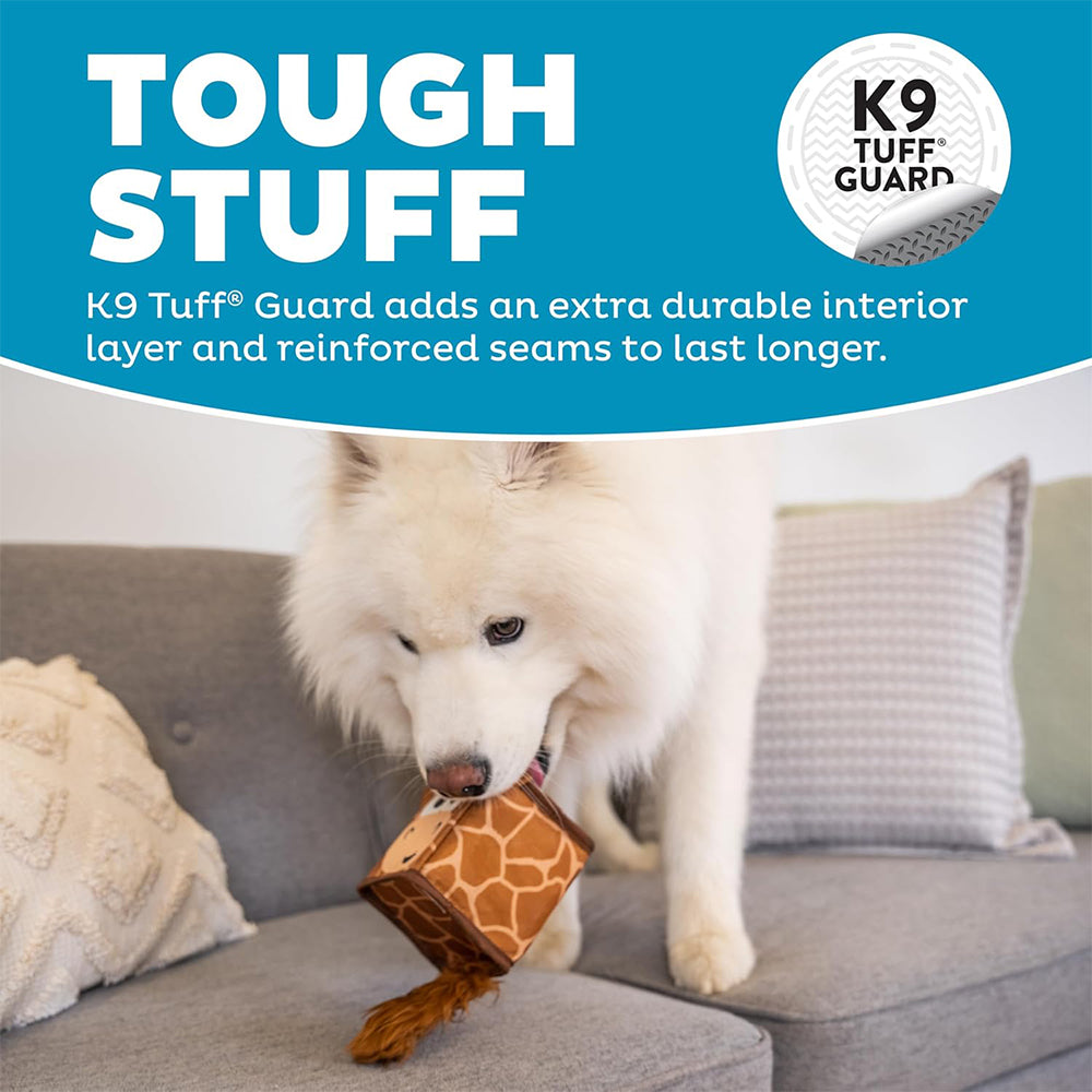 Outward Hound Giraffe Fire Biterz Cubez Chew Toy For Dog - Brown