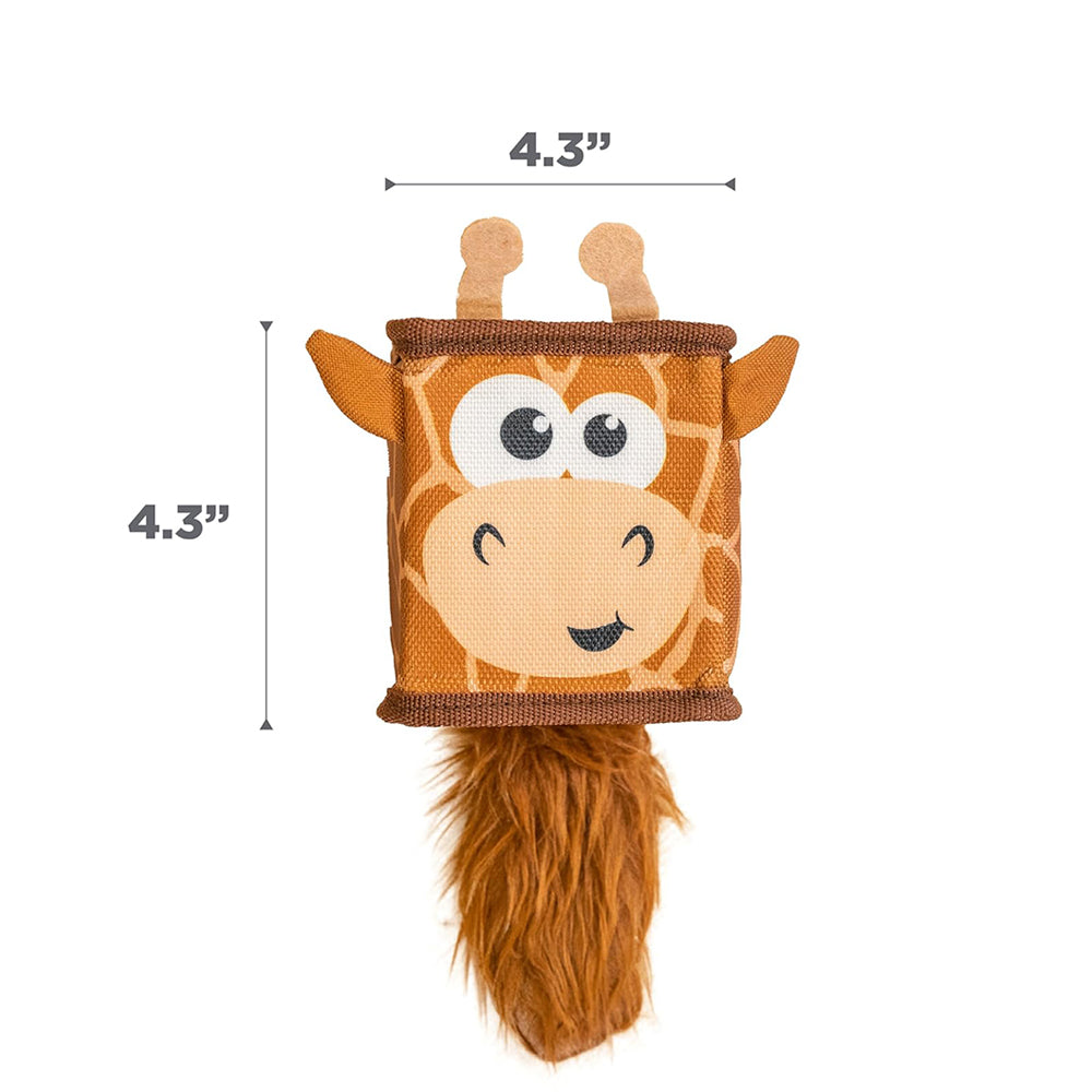 Outward Hound Giraffe Fire Biterz Cubez Chew Toy For Dog - Brown