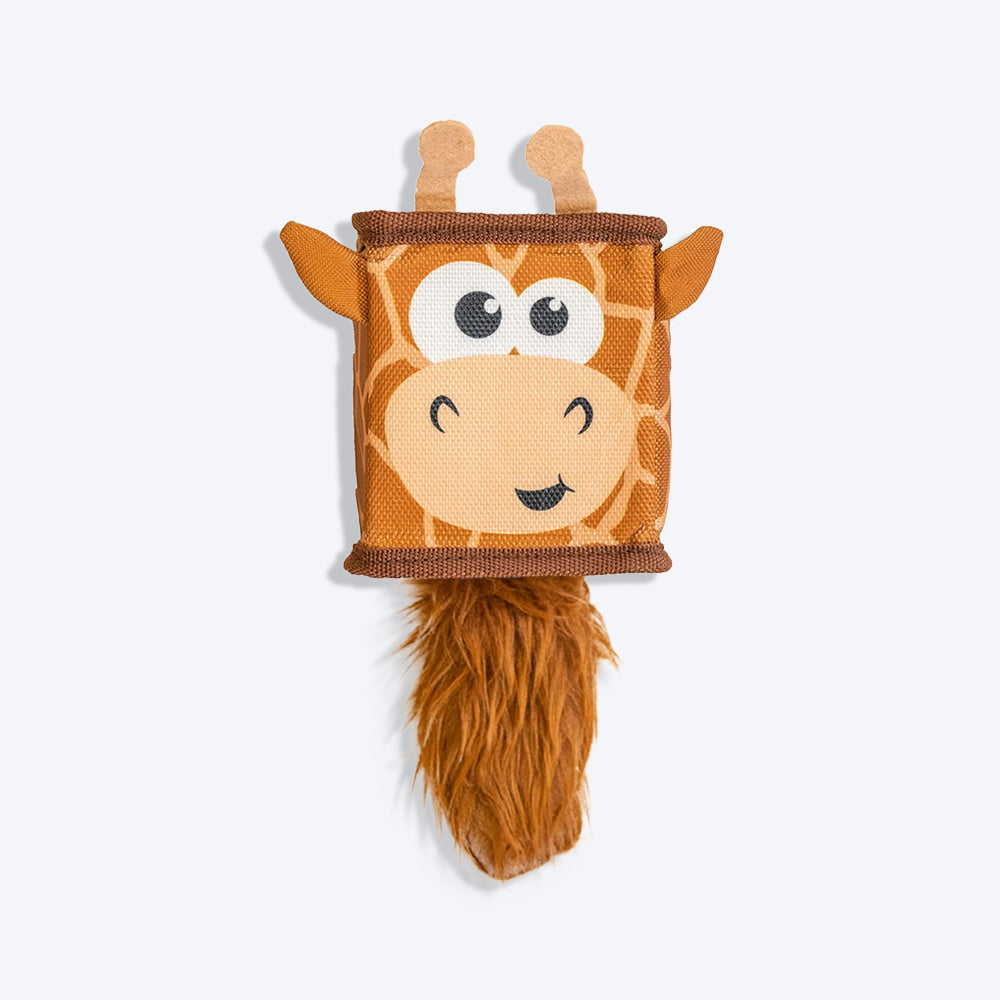 Outward Hound Giraffe Fire Biterz Cubez Chew Toy For Dog - Brown